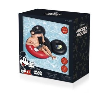 Disney Mickey Mouse Inflatable Swim Ring in Black and Red